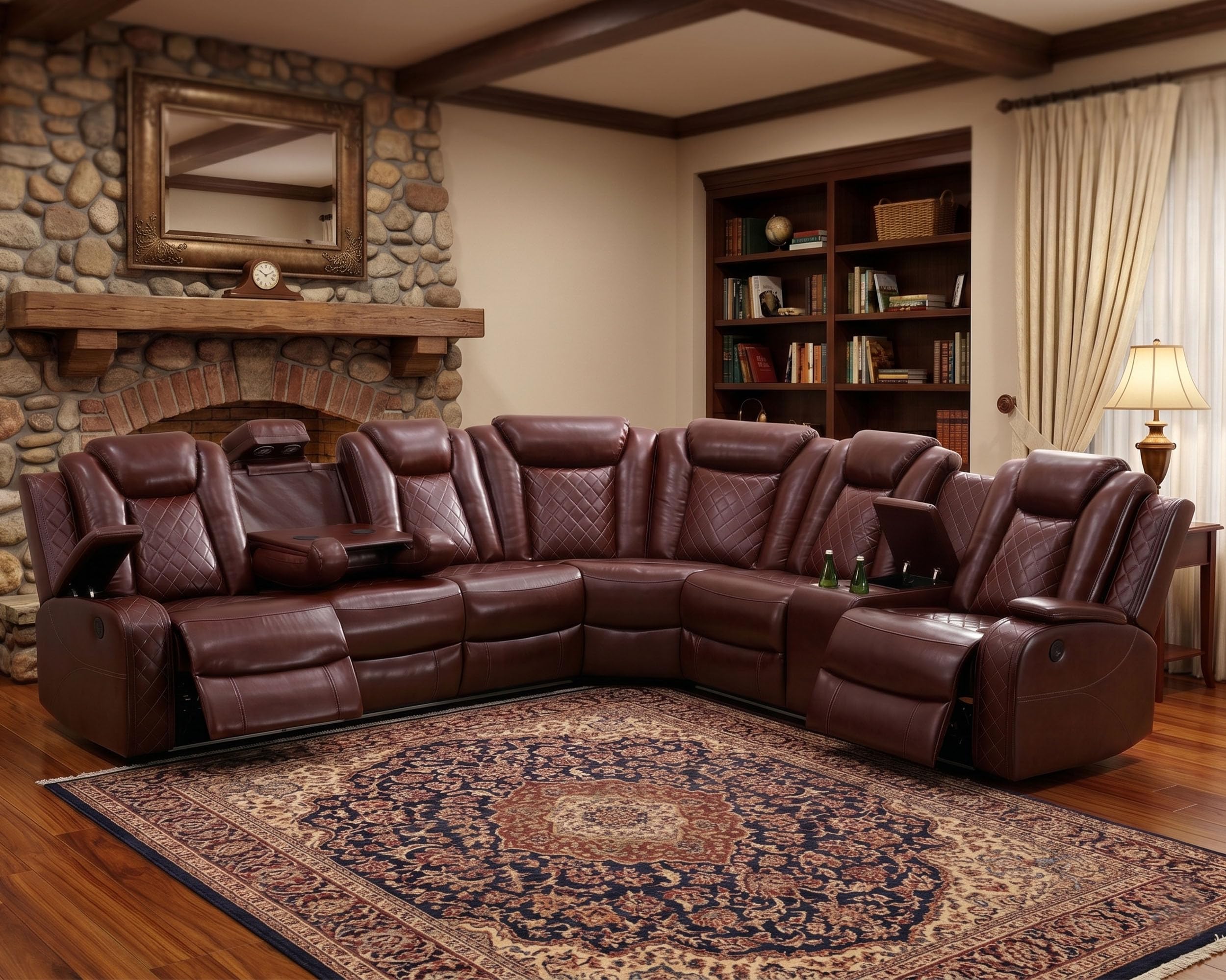 Amazon.com: Plithzy Power Recliner Sectional Sofa with LED